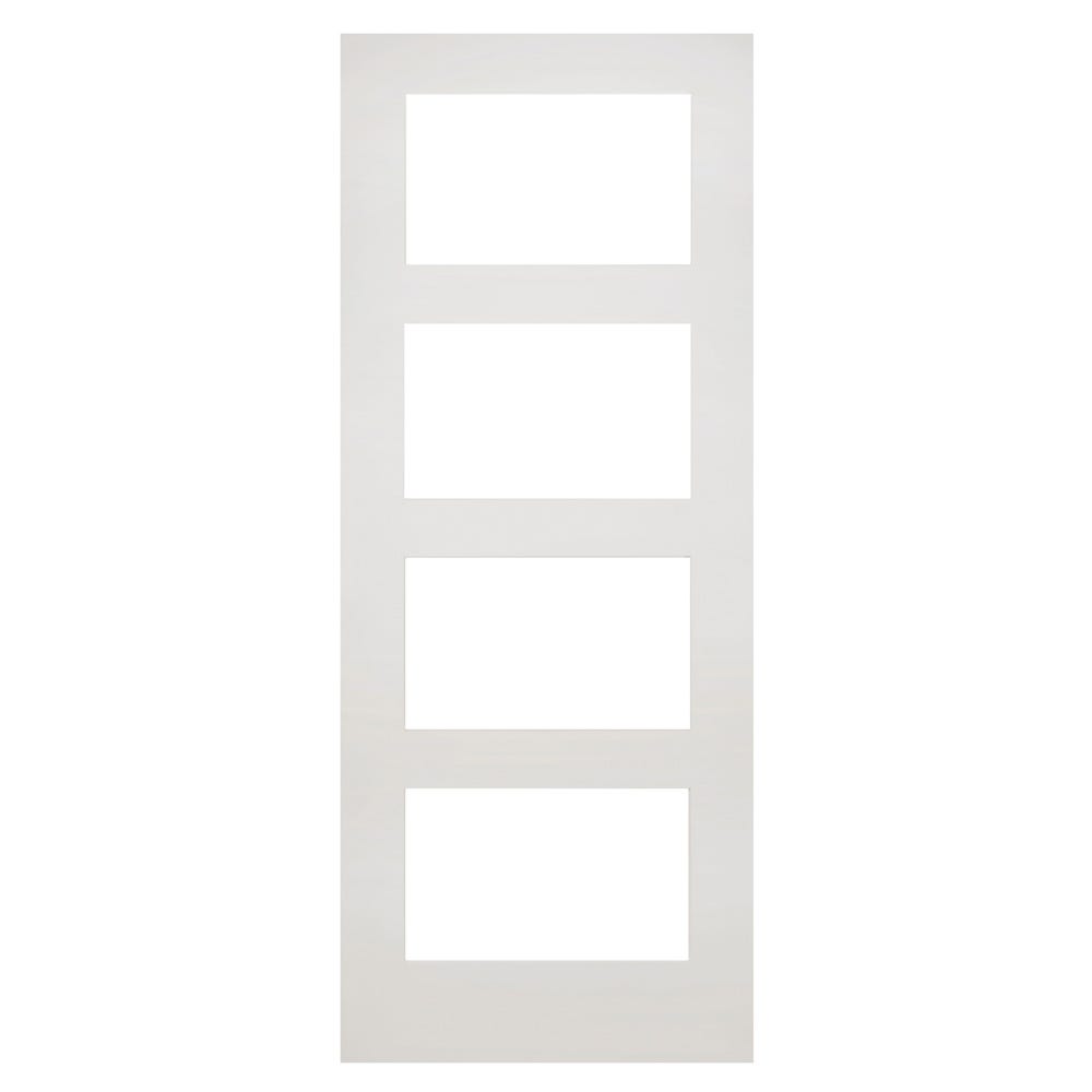 Deanta Internal White Primed Coventry 4L Clear Glazed Door