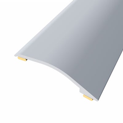 Laminate Threshold Adjustable Ramp 3-12mm Brushed Aluminium 2.7m