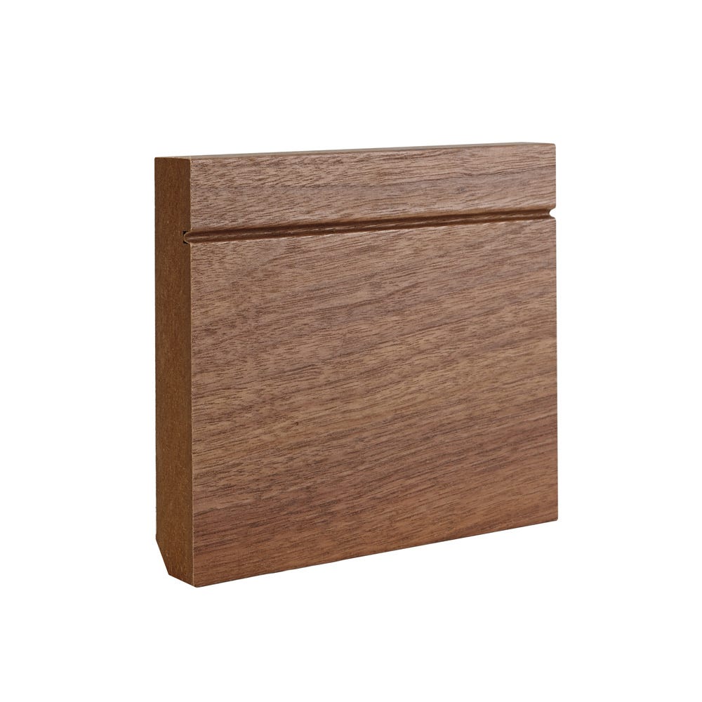 Deanta Walnut Veneer Shaker Skirting Board 3.6m x 147mm x 16mm Pack of 4