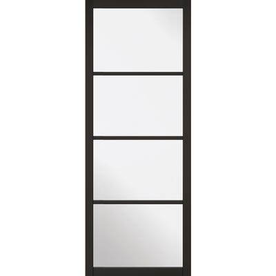 LPD Internal Black Soho 4L Clear Glazed Door