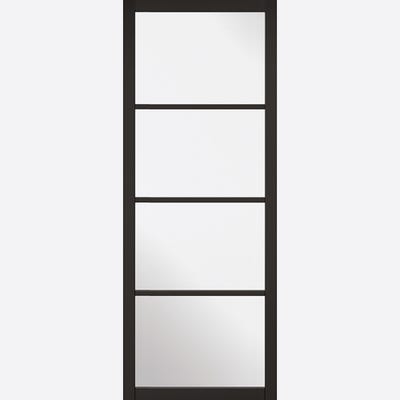 LPD Black Soho 4L Clear Glazed Door 1981 x 762 x 35mm