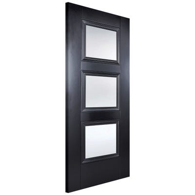LPD Black Amsterdam 3L Clear Glazed Door 1981 x 762 x 35mm