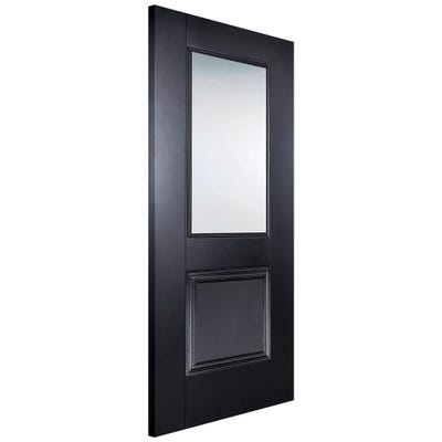 LPD Internal Black Arnhem 1L Clear Glazed Door 1981 x 838 x 35mm