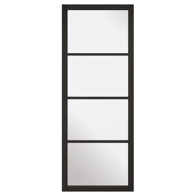LPD Black Soho 4L Clear Glazed Door 1981 x 838 x 35mm
