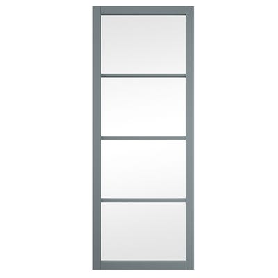 Jeld-Wen Internal Slimline Grey 4L Clear Glazed Door