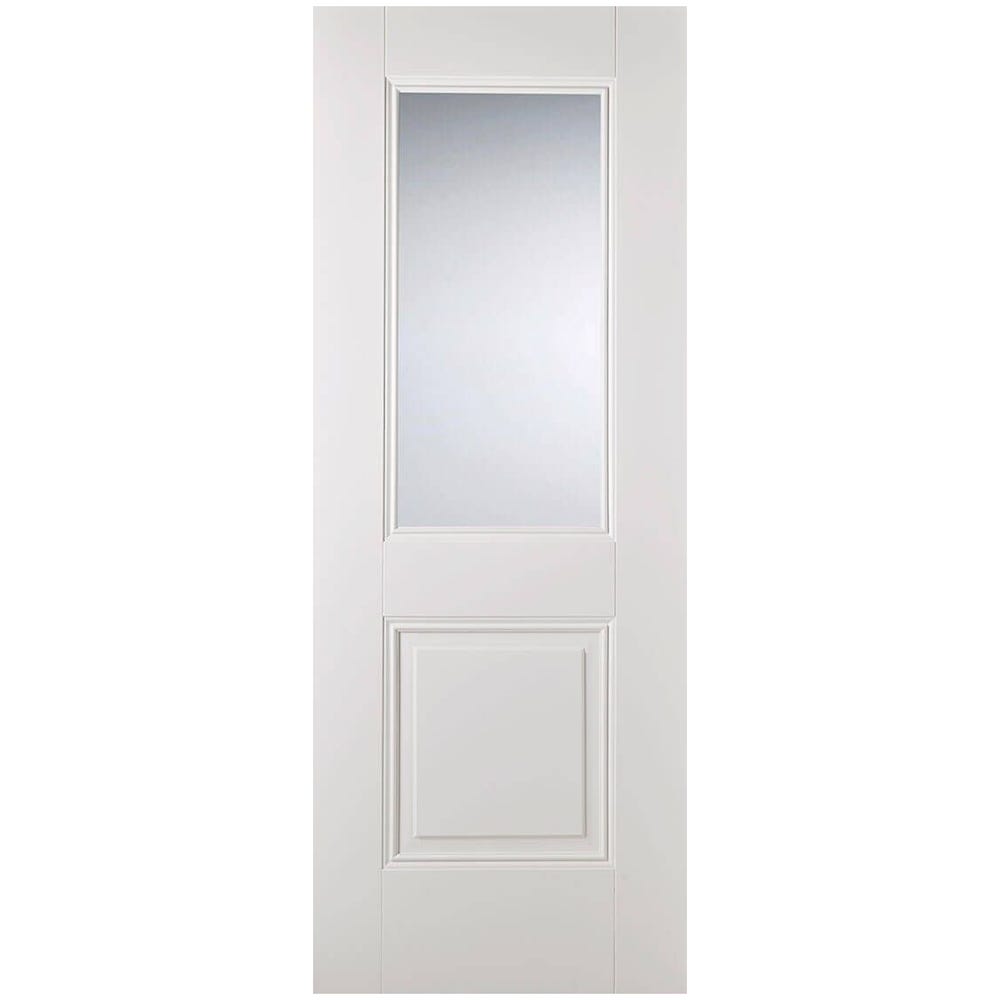 LPD White Primed Arnhem 1L Clear Glazed Door 1981 x 762 x 35mm