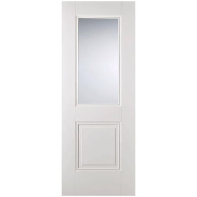 LPD Internal White Primed Arnhem 1L Clear Glazed Door 1981 x 838 x 35mm