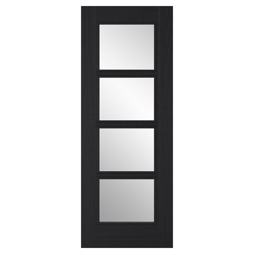 LPD Charcoal Black Vancouver 4L Clear Glazed Door 1981 x 686 x 35mm