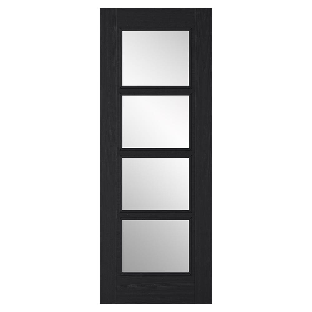 LPD Internal Charcoal Black Vancouver 4L Clear Glazed Door