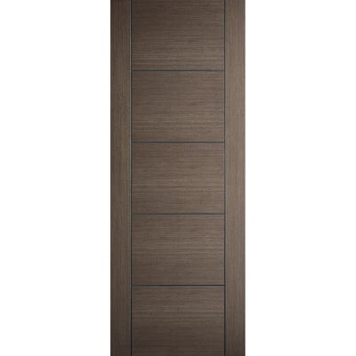 LPD Internal Chocolate Grey Vancouver 5 Panel Prefinished Door