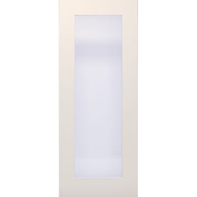 Deanta White Primed Denver 1L Frosted Glazed Door 1981 x 762 x 35mm