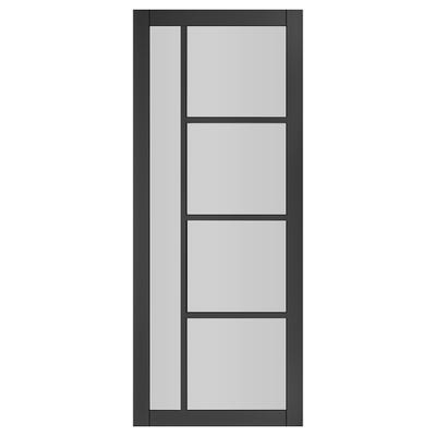 Deanta Internal Brixton Black Prefinished Glazed Door