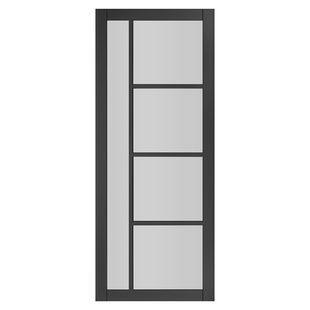 Deanta Internal Brixton Black Glazed Door