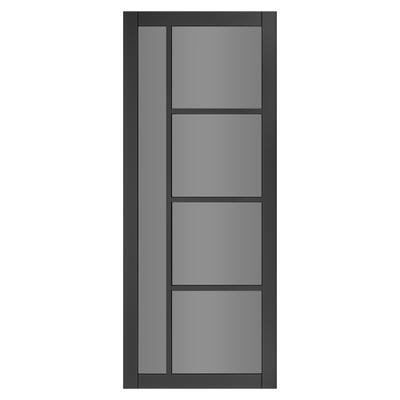 Deanta Internal Brixton Black Prefinished Tinted Glazed Door