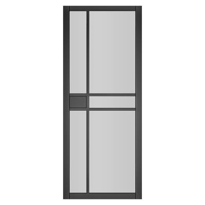 Deanta Internal Dalston Black Prefinished Glazed Door