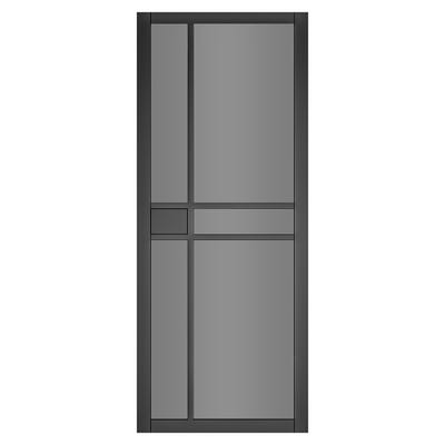 Deanta Internal Dalston Black Prefinished Tinted Glazed Door