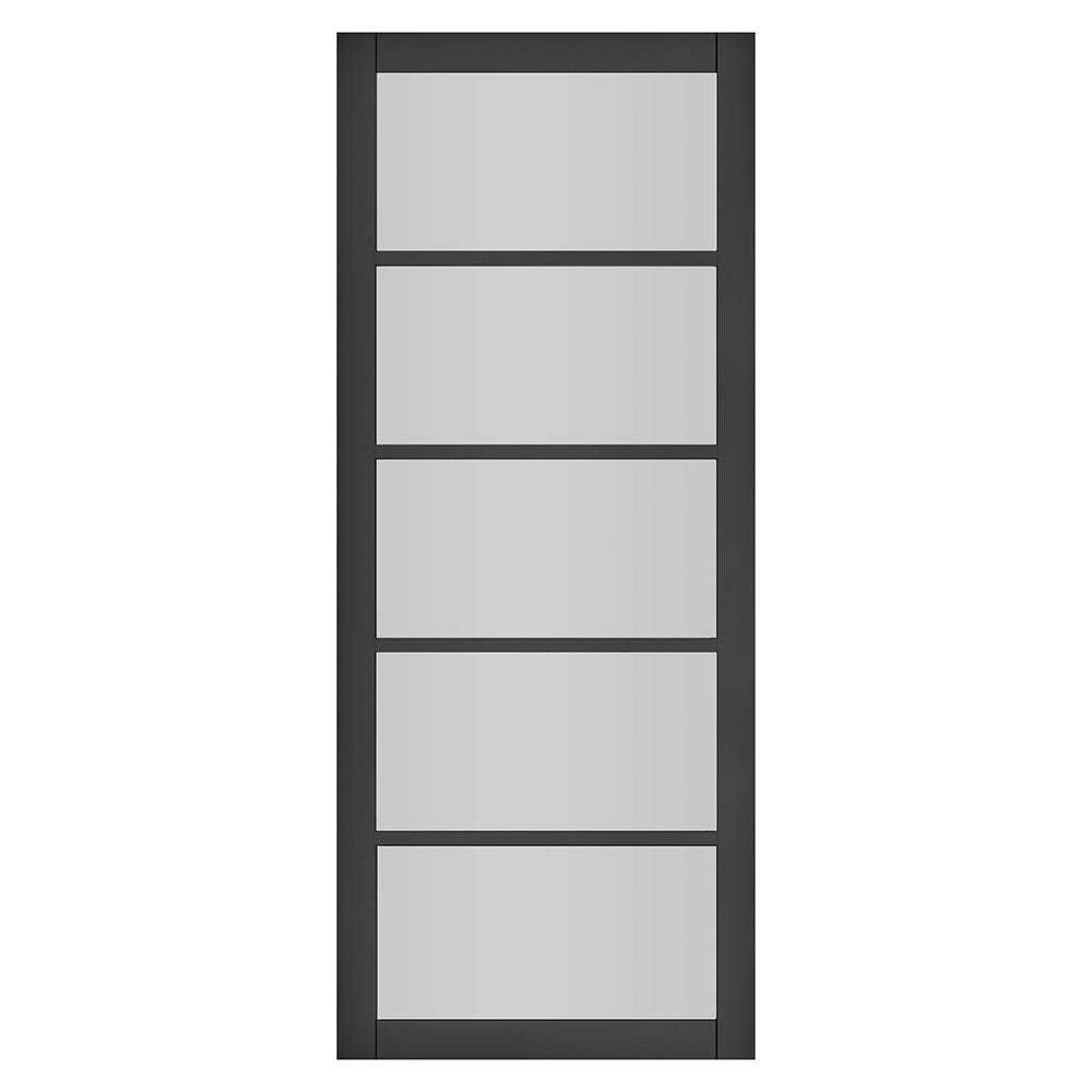 Deanta Internal Shoreditch Black Glazed Door