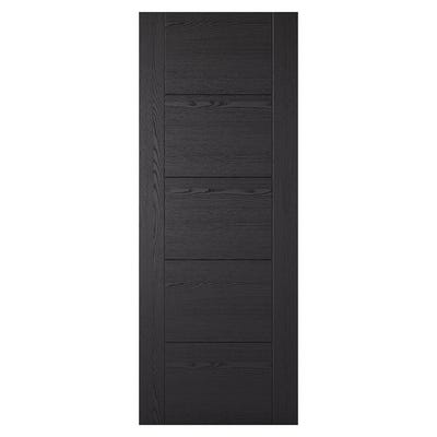 LPD Black Ash Vancouver 5 Panel FD30 Fire Door 1981 x 686 x 44mm