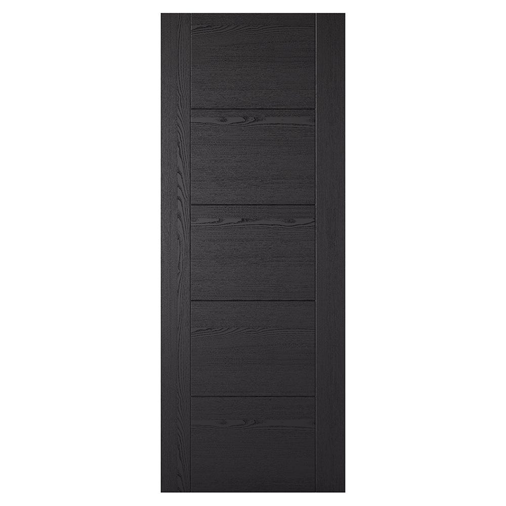 LPD Black Ash Vancouver 5 Panel FD30 Fire Door 1981 x 762 x 44mm