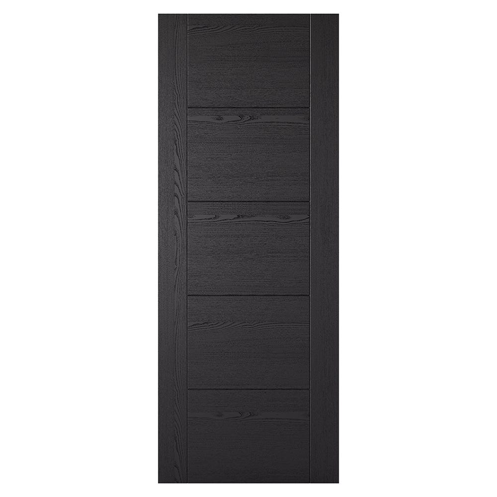 LPD Black Ash Vancouver 5 Panel FD30 Fire Door 1981 x 838 x 44mm