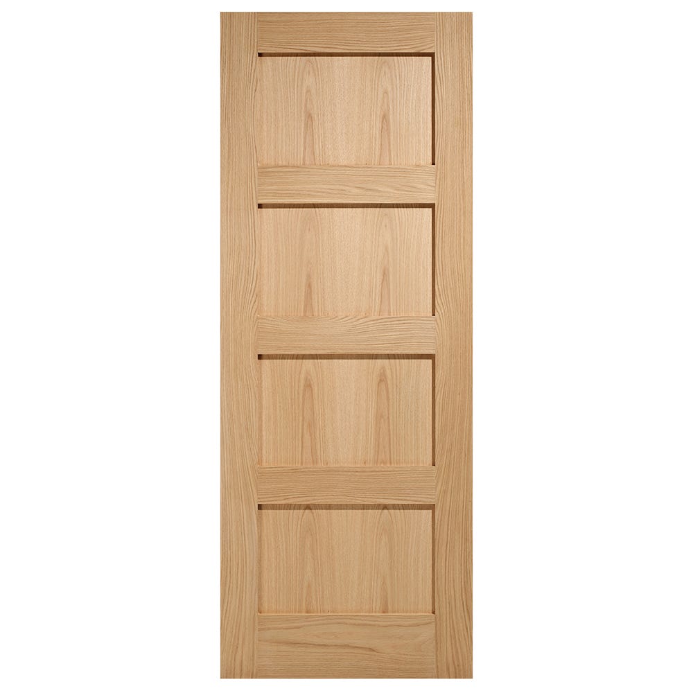 LPD Oak Shaker 4 Panel FD30 Fire Door 1981 x 762 x 44mm