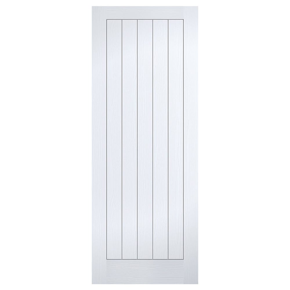 LPD Internal Primed White Vertical 5 Panel Door