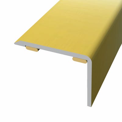 Laminate Stickdown Threshold Stair Nosing Gold Aluminium 0.9m