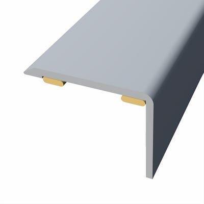 Laminate Threshold Stair Nosing Brushed Aluminium 0.9m