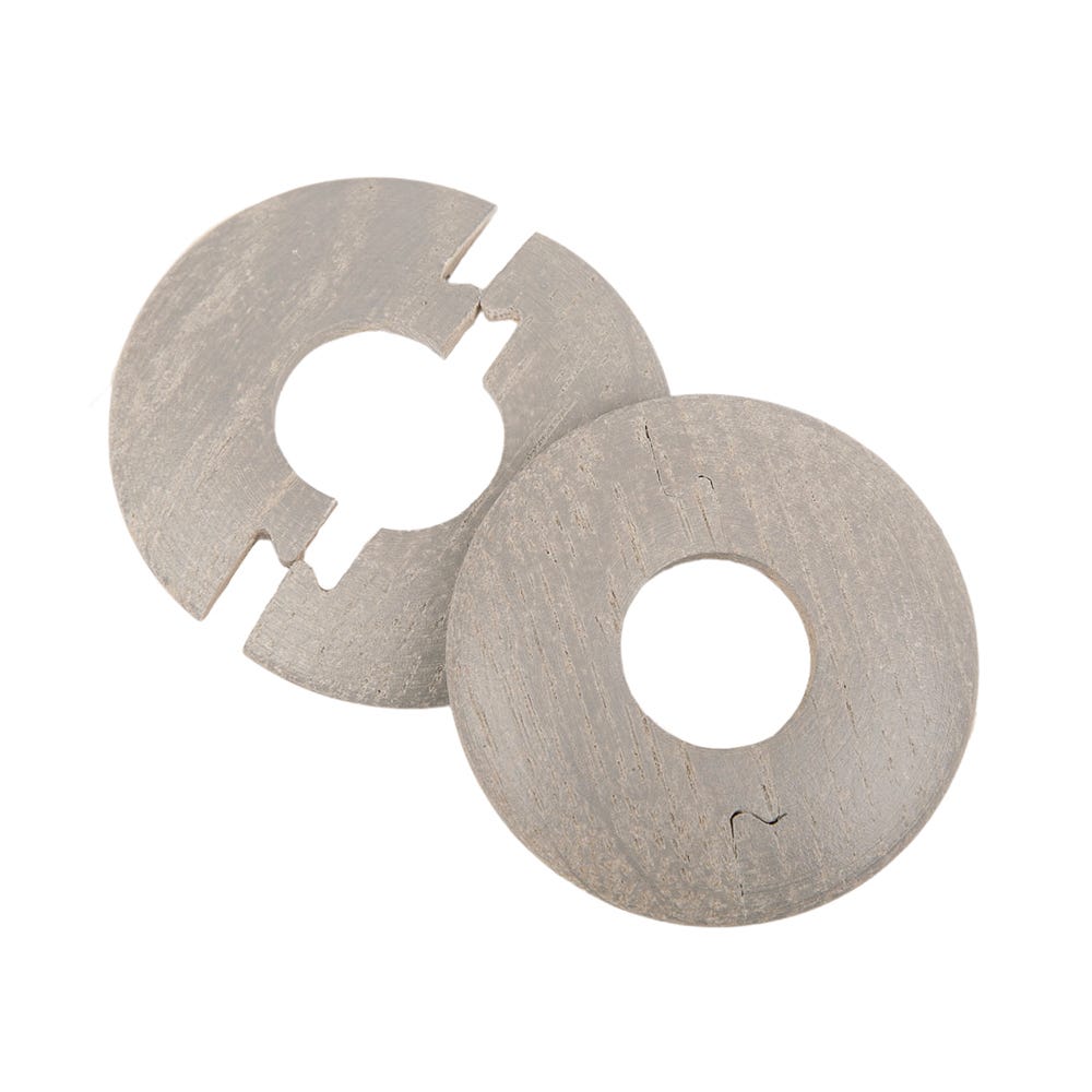 Solid Oak Radiator Pipe Cover 15mm Light Grey Stained Pack of 2