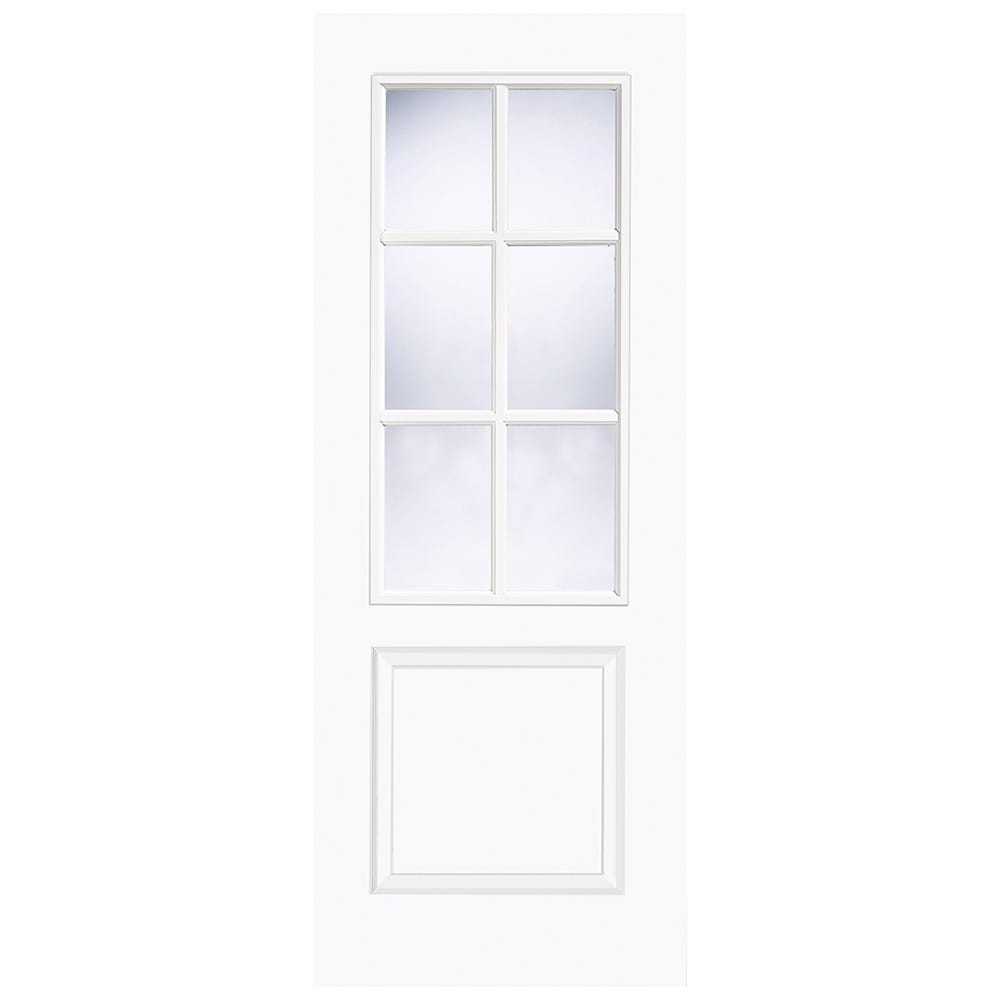 LPD Internal White Berlin Prefinished Clear Glazed Door