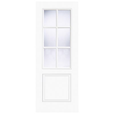 LPD Internal White Berlin Prefinished Clear Glazed Door
