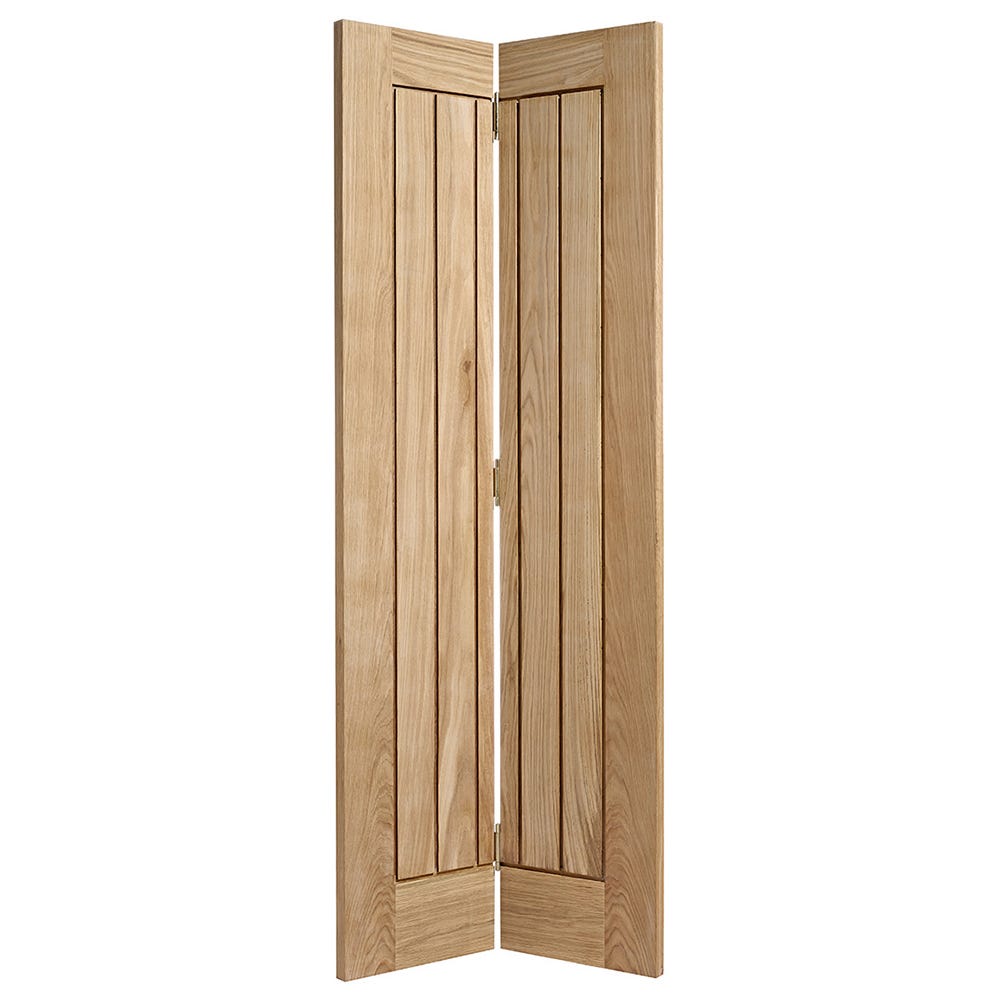 LPD Internal Oak Unfinished Mexicano Bi-fold Door