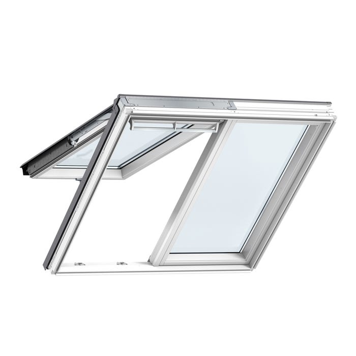 VELUX GPLS 2066 2-In-1 White Painted Laminated Top Hung Roof Window