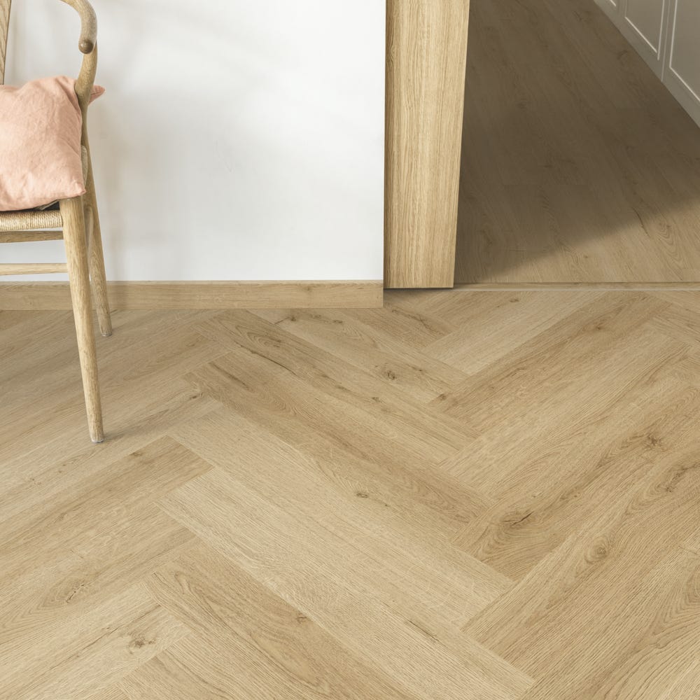 Quick Step Alpha Ciro Herringbone AVHBU40362 Botanic Beige Vinyl Flooring