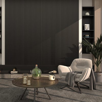 Deanta Immerse Acoustic Wall Panel Black 2400 x 600mm