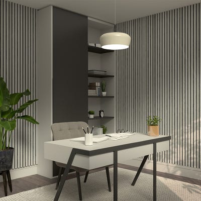 Deanta Immerse Acoustic Wall Panel Light Grey 2400 x 600mm
