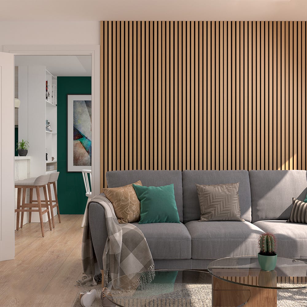 Deanta Immerse Acoustic Wall Panel Oak 2400 x 600mm