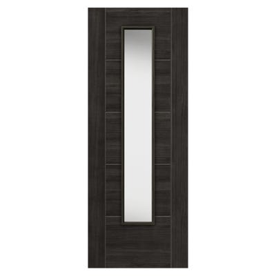 JB Kind Tigris Dark Grey Clear Glazed Internal Door