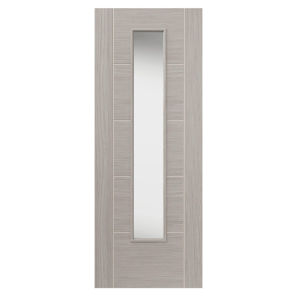 JB Kind Tigris Light Grey Clear Glazed Internal Door