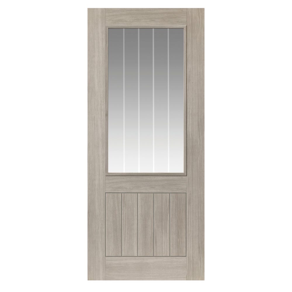 JB Kind Colorado Grey Clear Glazed Laminate Internal Door