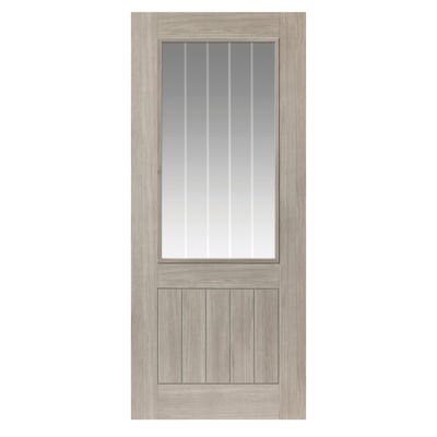 JB Kind Colorado Grey Clear Glazed Laminate Internal Door