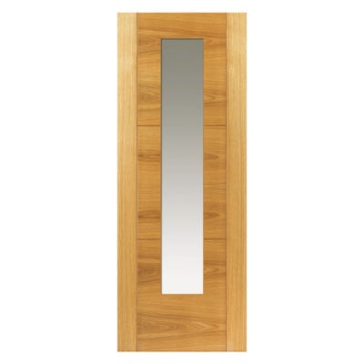 JB Kind Mistral Oak Clear Glazed Internal Door