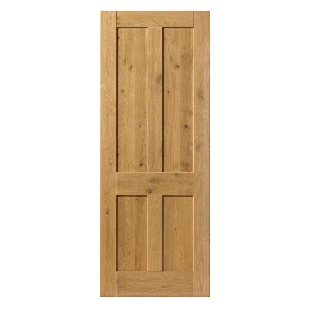 JB Kind Rustic Oak 4 Panel Internal Door