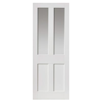 JB Kind Rushmore White Clear Glazed Internal Door 1981 x 762 x 35mm