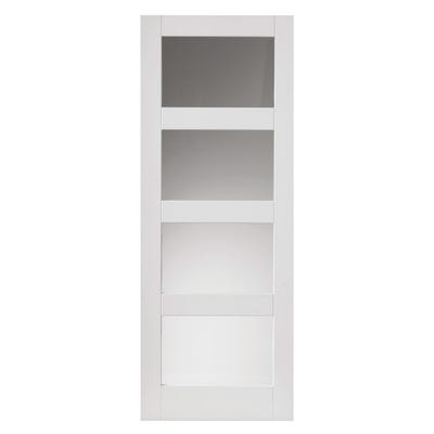 JB Kind Cayman White Clear Glazed Internal Door