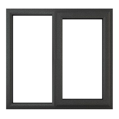 uPVC Window Grey Triple Clear RH Side Hung Fixed Light