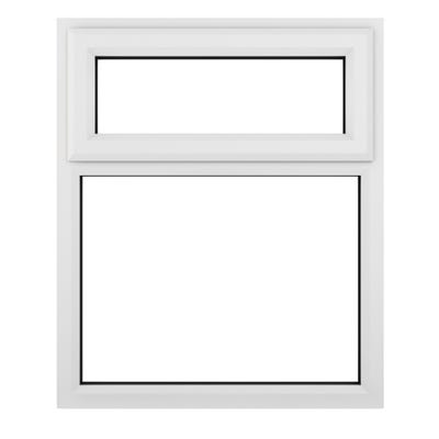 uPVC Window White Clear Top Hung Fixed Light