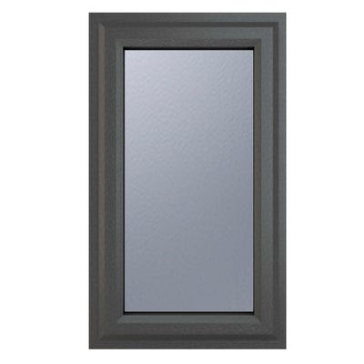 uPVC Window Grey Triple Obscure LH Side Hung