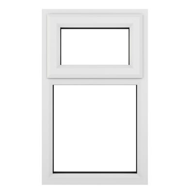 uPVC Window White Triple Clear Top Hung Fixed Light