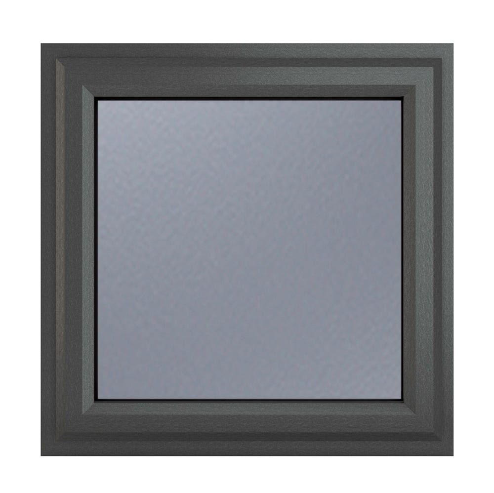 uPVC Window Grey Triple Obscure Top Opener